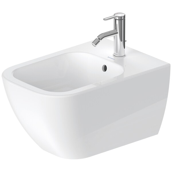 Bidet wall mounted 54cm Happy D.2 white with OF with TP 1 TH